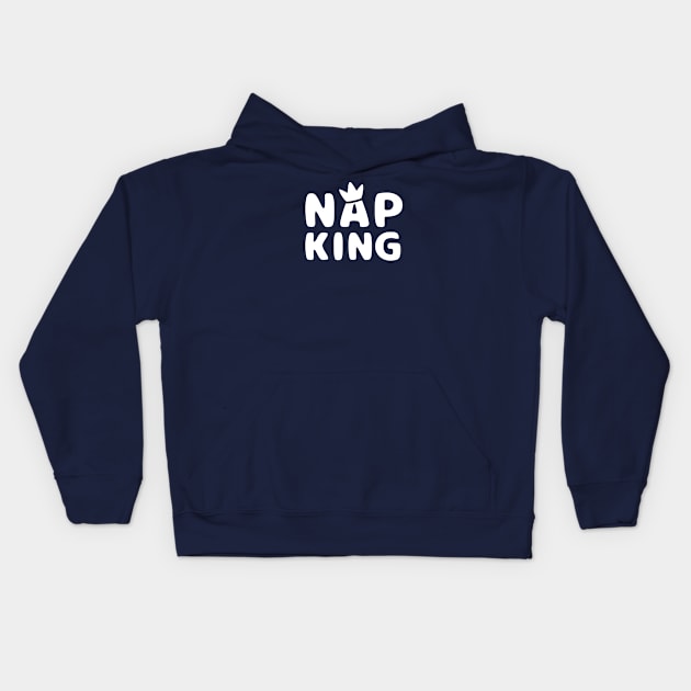 Nap King Kids Hoodie by hya_bm